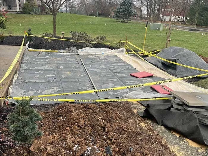 Residential Hardscape and Landscape and Low Voltage Lighting project in hatfield, pa