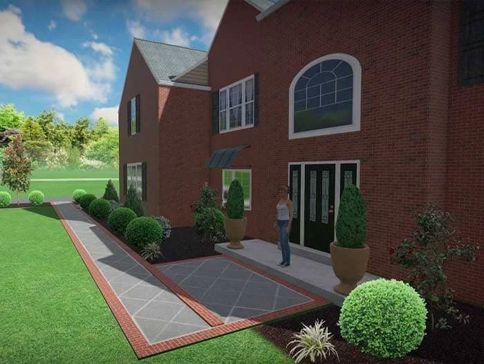 Residential Hardscape and Landscape and Low Voltage Lighting project in hatfield, pa